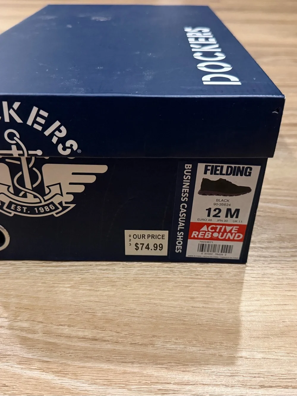 Dockers Men's Fielding Active Rebound Business Casual Shoes Black Size 12M